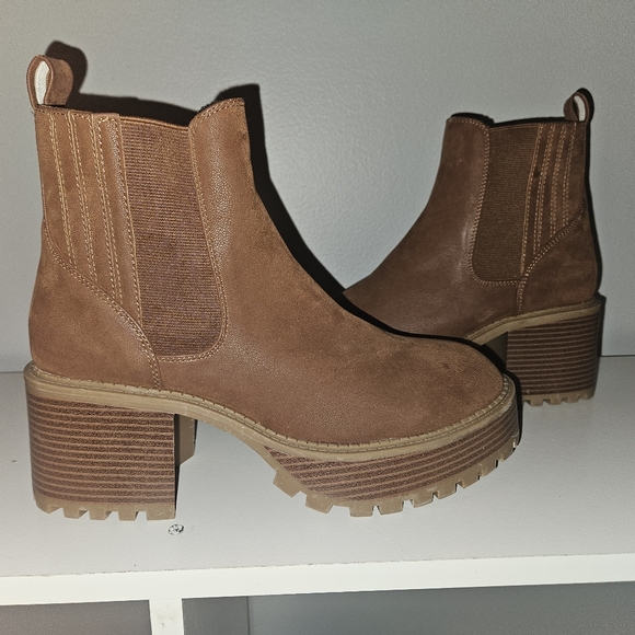 MIA Irie Platform Brown Ankle Booties - Size 9.5 - Picture 4 of 9
